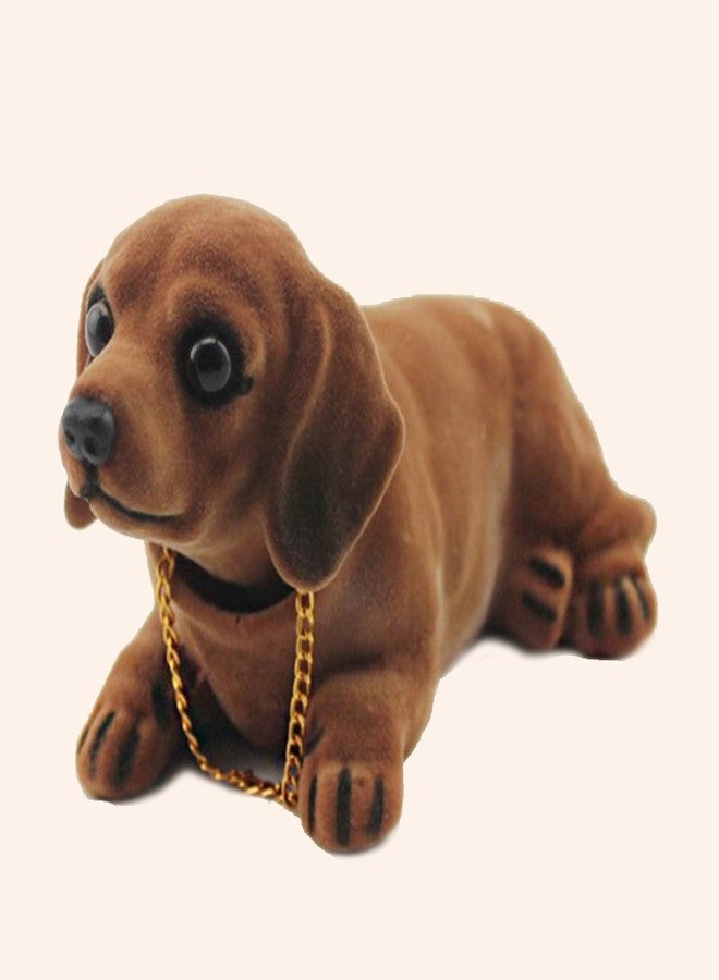 YeahiBaby Shaking Head Dog Ornament for Car Dashboard 6.1 Inch Dashboard Puppy Bobblehead Car Interior Decoration with Moving Head Feature - Image 3